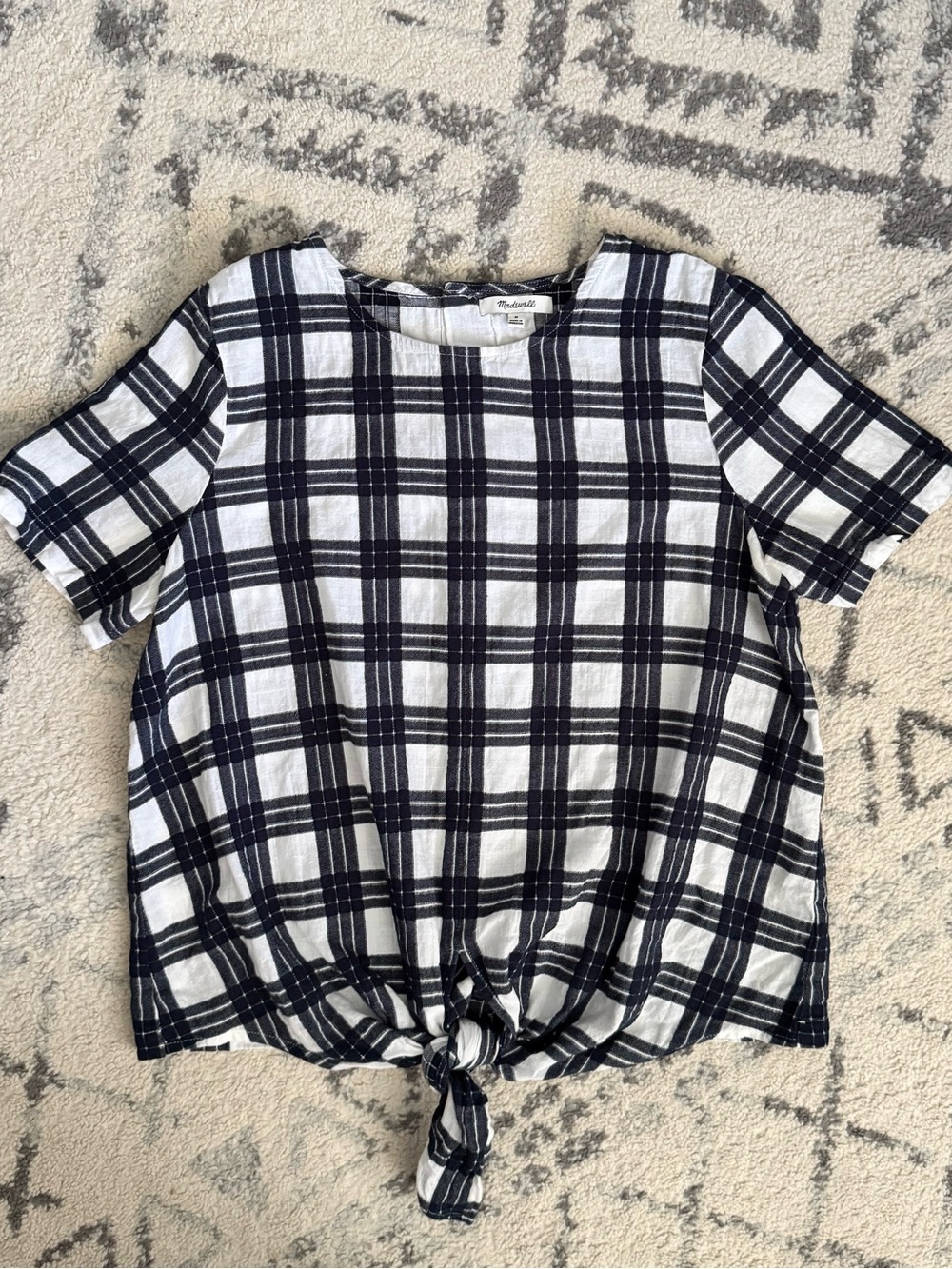 Madewell Tie Front Top
